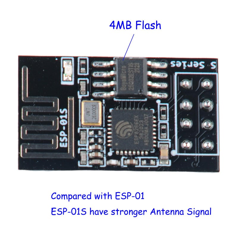 DIYmall ESP8266 ESP-01S WiFi Serial Transceiver Module with 4MB Flash - Image 2